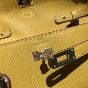 Hermes Kelly Wallet To Go Yellow RD4006 Size 20x11x2 - 4