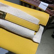 Hermes Kelly Wallet To Go Yellow RD4006 Size 20x11x2 - 3