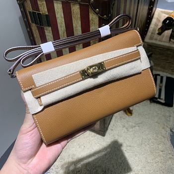 Hermes Kelly Wallet To Go Brown RD4006 20cm