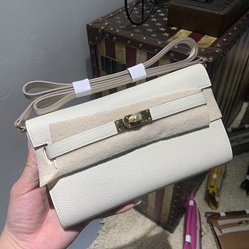 Hermes Kelly Wallet To Go White RD4006 Size 20x11x2cm