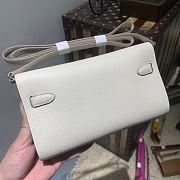 Hermes Kelly Wallet To Go White RD4006 Size 20x11x2cm - 4