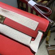 Hermes Kelly Wallet To Go Red RD4006 Size 20x11x2cm - 3