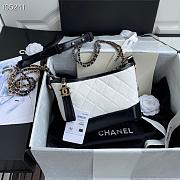 Chanel Gabrielle Hobo Bag In White AS1521 Size 20cm - 4