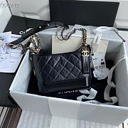 Chanel Gabrielle Hobo Bag In Black AS1521 Size 20cm - 1