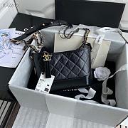 Chanel Gabrielle Hobo Bag In Black AS1521 Size 20cm - 3
