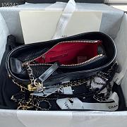 Chanel Gabrielle Hobo Bag In Black AS1521 Size 20cm - 5