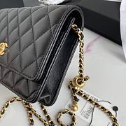 Chanel Wallet On Chain Lambskin Black Size 19cm - 3