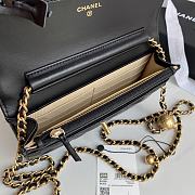 Chanel Wallet On Chain Lambskin Black Size 19cm - 5