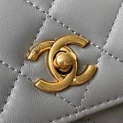 Chanel Wallet On Chain Lambskin Gey Size 19cm - 6