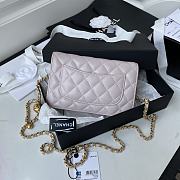 Chanel Wallet On Chain Lambskin Purple Size 19cm - 2