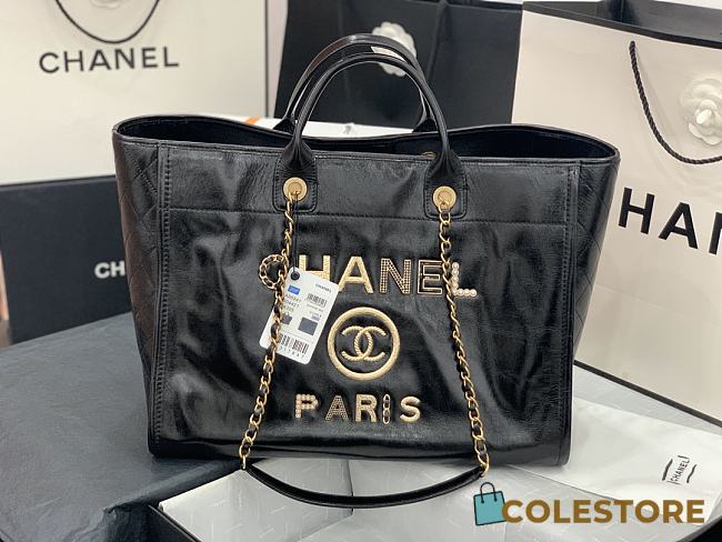 Chanel Shopping Bag Cowhide Leather Size 40X31X21cm - 1