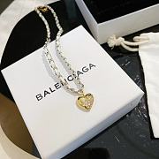 Balenciaga Love Half Dinamond Necklace - 2