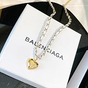 Balenciaga Love Half Dinamond Necklace - 3