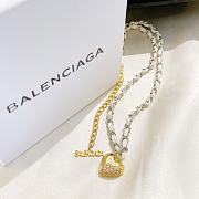 Balenciaga Love Half Dinamond Necklace - 4