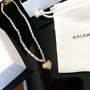Balenciaga Love Half Dinamond Necklace - 5