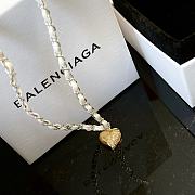 Balenciaga Love Half Dinamond Necklace - 6