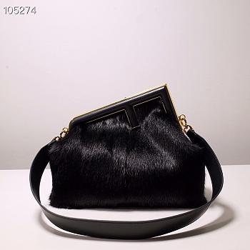 Fendi First Black Mink Bag 32cm