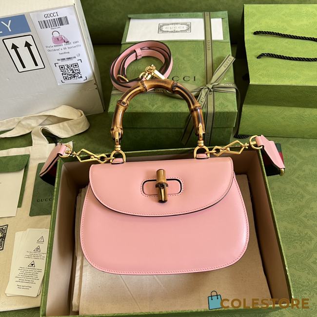 Gucci Bamboo Mini Top Handle Bag Pink ‎675797 21cm - 1