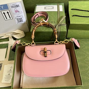 Gucci Bamboo Mini Top Handle Bag Pink ‎675797 21cm