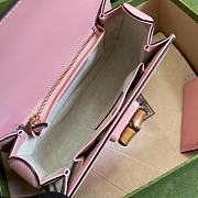 Gucci Bamboo Mini Top Handle Bag Pink ‎675797 21cm - 3