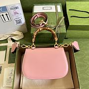 Gucci Bamboo Mini Top Handle Bag Pink ‎675797 21cm - 6