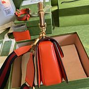 Gucci Bamboo Mini Top Handle Bag Red ‎675797 21cm - 4