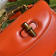 Gucci Bamboo Mini Top Handle Bag Red ‎675797 21cm - 3