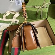 Gucci Bamboo Mini Top Handle Bag Brown ‎675797 21cm - 6