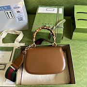 Gucci Bamboo Mini Top Handle Bag Brown ‎675797 21cm - 3