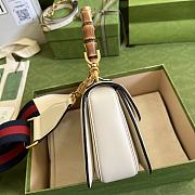 Gucci Bamboo Mini Top Handle Bag White ‎675797 21cm - 4