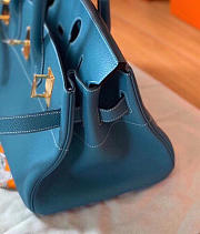 Hermes Birkin Togo Shoulder Bag Blue Size 42cm  - 4