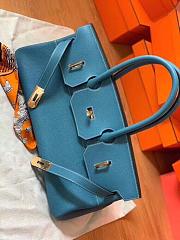 Hermes Birkin Togo Shoulder Bag Blue Size 42cm  - 2