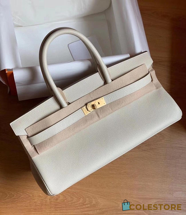 Hermes Birkin Togo Shoulder White Size 42cm  - 1