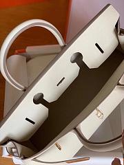 Hermes Birkin Togo Shoulder White Size 42cm  - 5