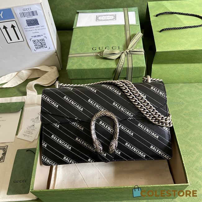 Colestore Gucci x Balenciaga GG Dionysus Shoulder Bag Black 400249 Size 28cm - 1