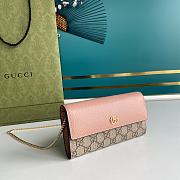 Gucci Marmont Chain Wallet In Pink 546585 Size 19cm - 6