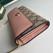 Gucci Marmont Chain Wallet In Pink 546585 Size 19cm - 5
