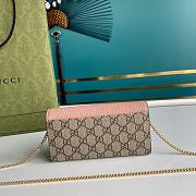 Gucci Marmont Chain Wallet In Pink 546585 Size 19cm - 4