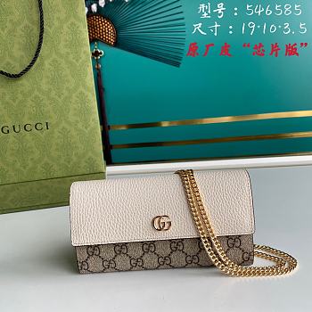 Gucci Marmont Chain Wallet White 546585 Size 19cm