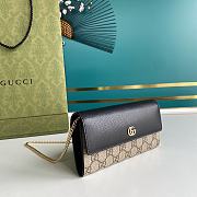 Gucci Marmont Chain Wallet Black 546585 Size 19cm - 3