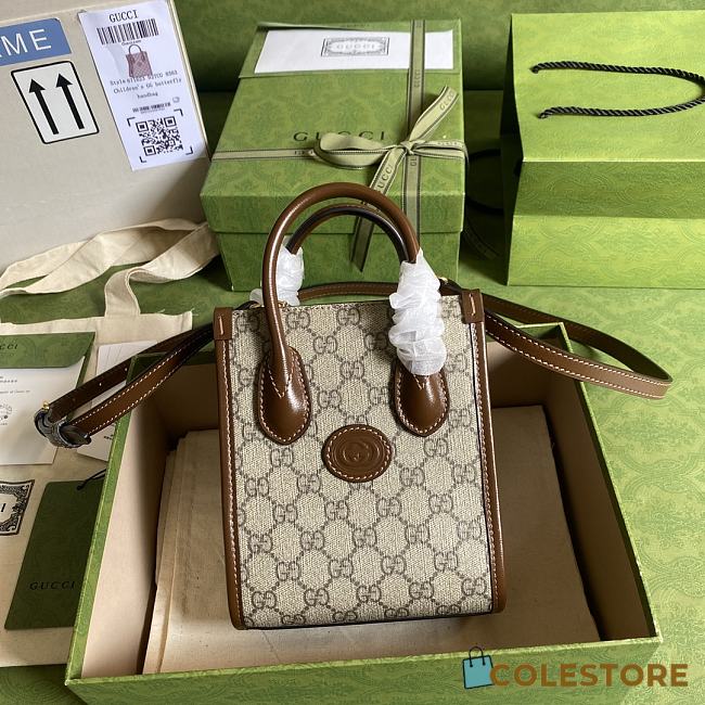Gucci Mini Tote Bag Interlocking Brown 671623 16cm - 1