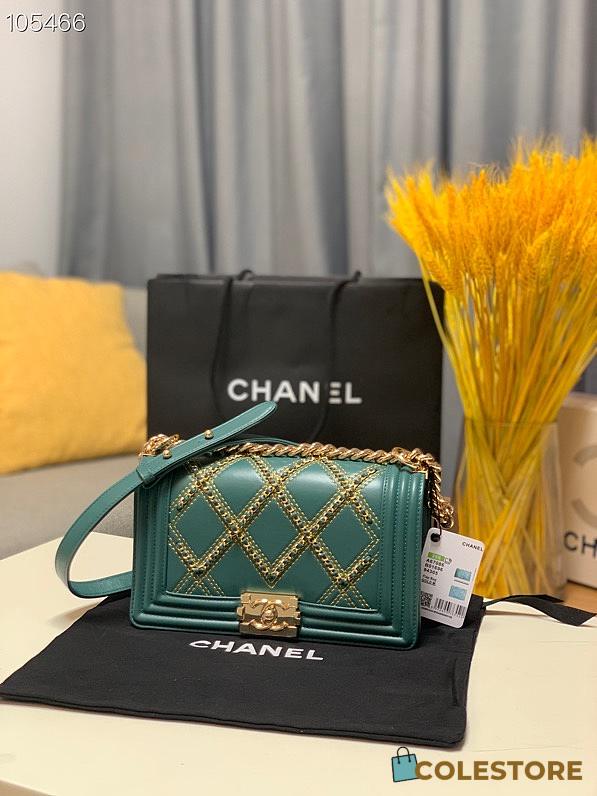 Chanel Boy Bag Latest Bag Blue 67086 Size 25cm - 1