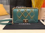 Chanel Boy Bag Latest Bag Blue 67086 Size 25cm - 3