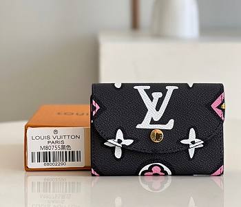 Louis Vuitton Rosalie Coin Purse Black M80755 Size 11cm