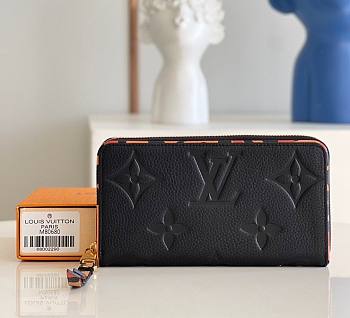 Louis Vuitton Zippy Wallet Noir M80685 Size 19.5cm 