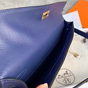 Hermes Kelly Clutch Cut Epsom Leather Navy Blue Size 31cm - 2