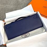 Hermes Kelly Clutch Cut Epsom Leather Navy Blue Size 31cm - 4