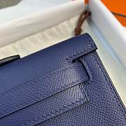 Hermes Kelly Clutch Cut Epsom Leather Navy Blue Size 31cm - 6