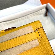 Hermes Kelly Clutch Cut Epsom Leather Yellow Size 31cm - 5