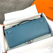 Hermes Kelly Clutch Cut Epsom Leather Blue Size 31cm - 6